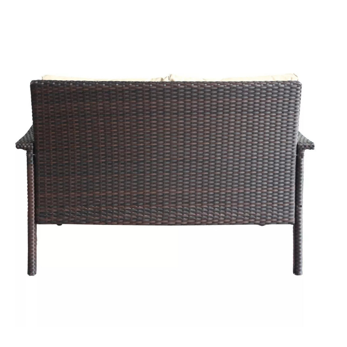Outdoor Rattan Wicker 1-Piece Loveseat Sofa