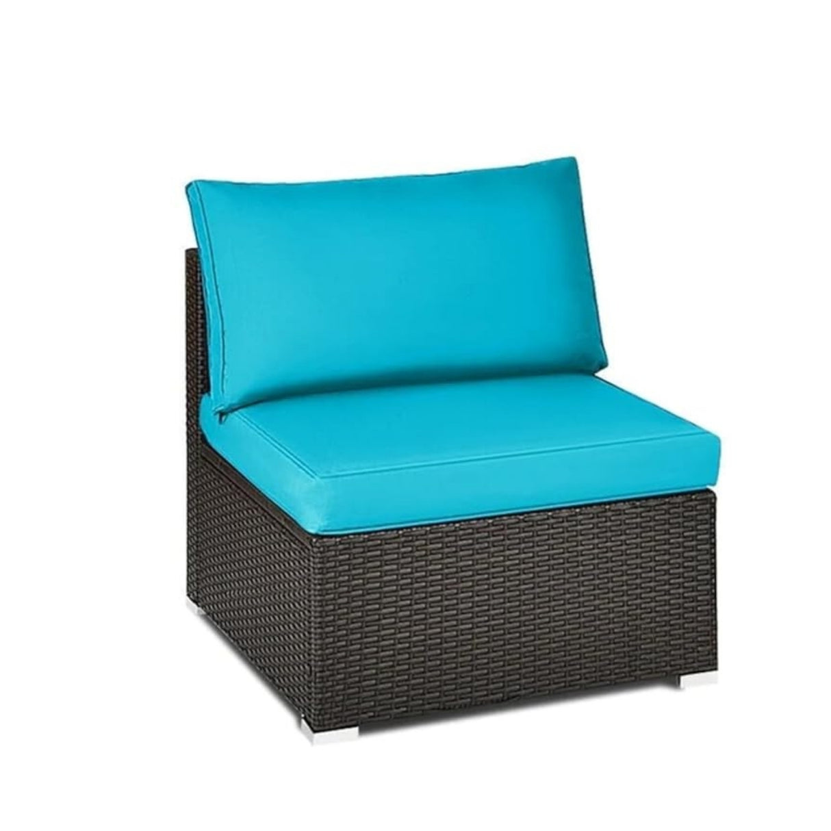 2-Piece Outdoor Wicker Armless Sofa