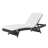 Outdoor Rattan Wicker Chaise Lounger For Poolside