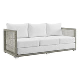Outdoor Wicker Woven 6 Pieces Sectional Patio Furniture Set