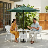 Outdoor Wicker 3-Piece Patio Set with Outdoor Umbrella