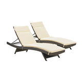 All-Weather Rattan Wicker Outdoor Chaise Lounge Chair Set of 2