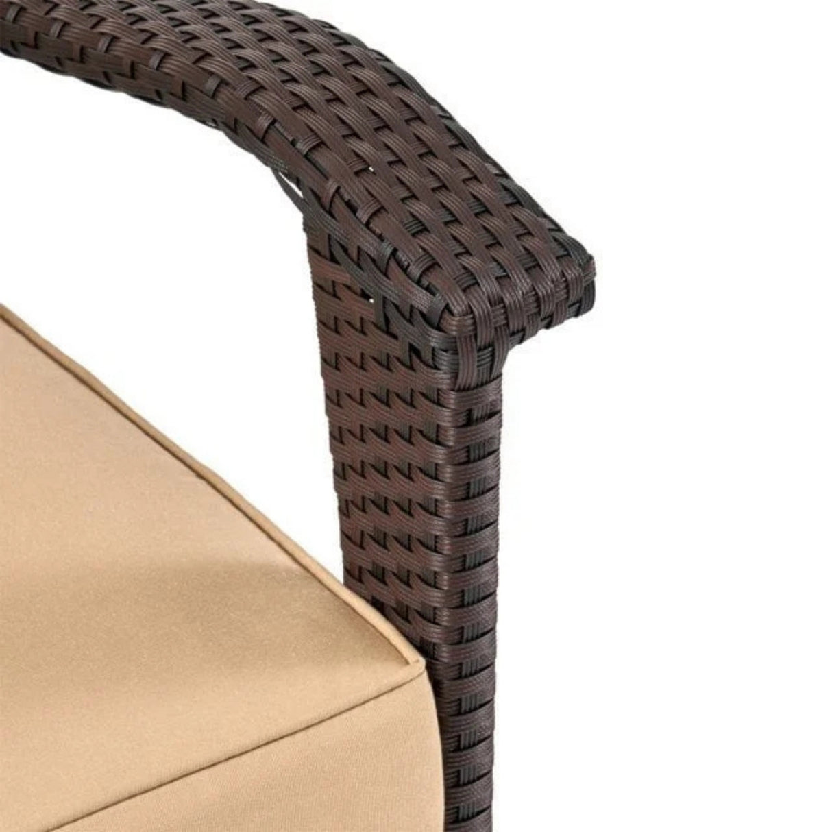 Dark Brown 8 Seater Outdoor Wicker Conversation Set