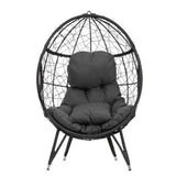 Outdoor All-Weather Wicker Egg Chair (Grey)