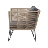 Outdoor Rope 1 Piece Patio Single Seater Sofa