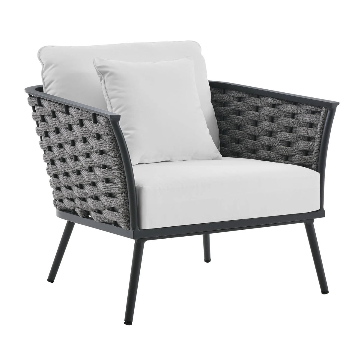 6-Piece Outdoor Rope Sofa Set (Grey & White)