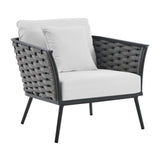 6-Piece Outdoor Rope Sofa Set (Grey & White)