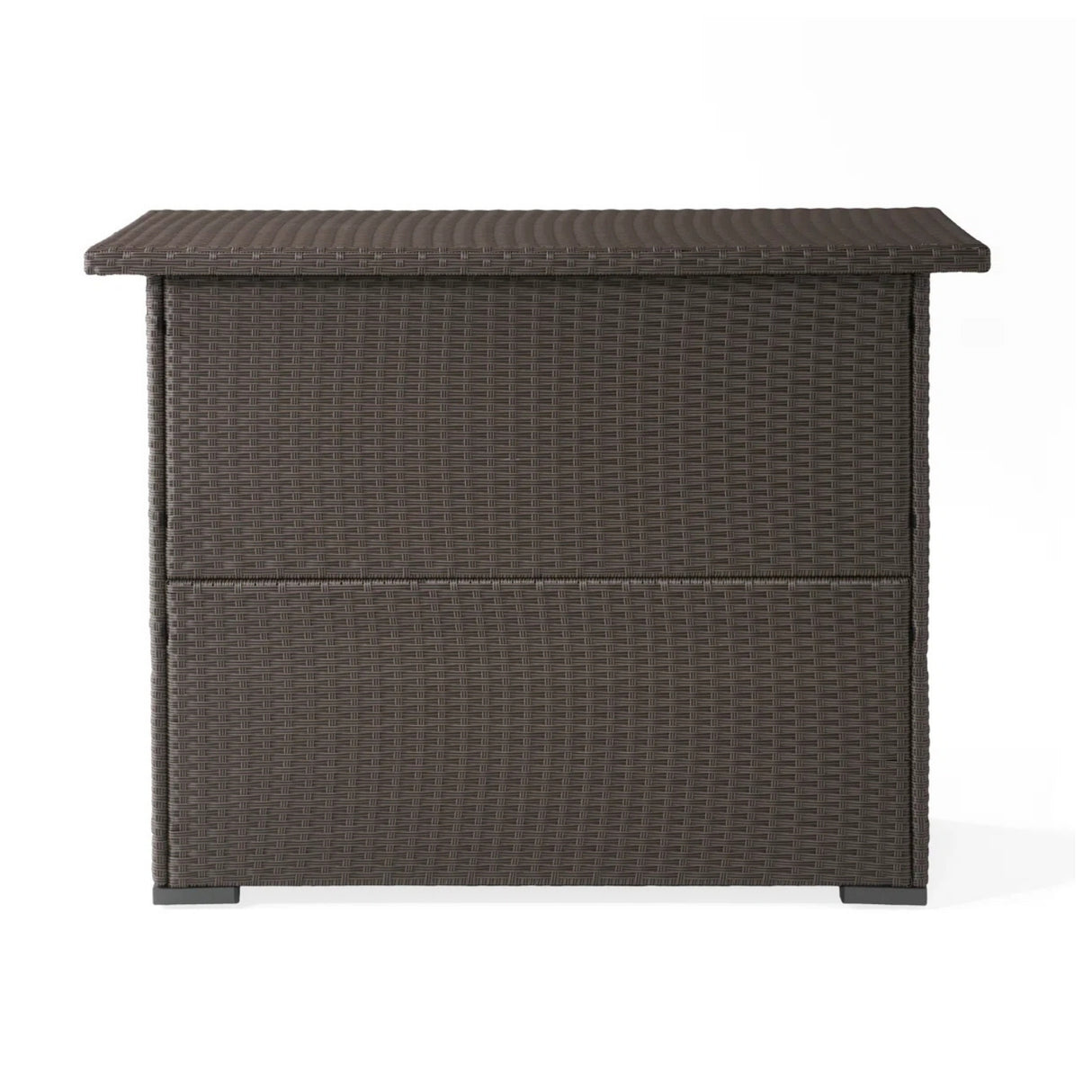 Outdoor Rattan Wicker Bar Table With Storage Selves