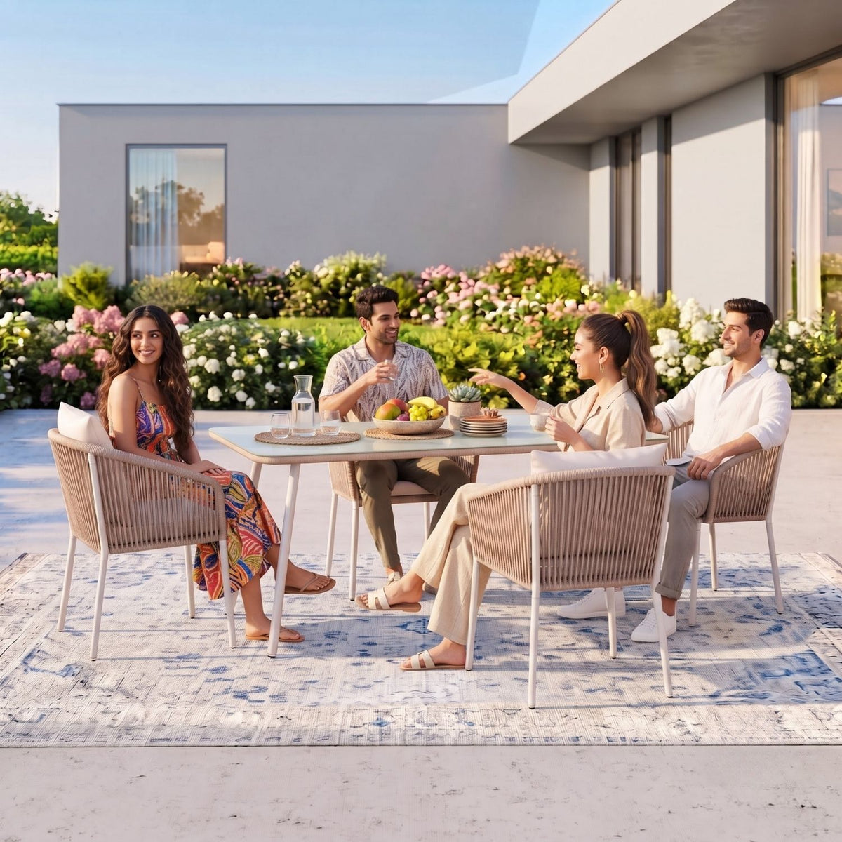 Outdoor Rope 5-Piece Patio Dining Set