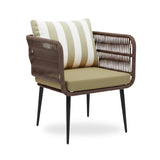 Outdoor 4-Seater Rope Conversation Set(Brown & Cream)