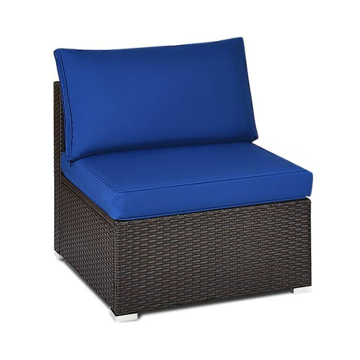 2-Piece Outdoor Wicker Armless Sofa