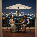 Outdoor Wicker 3-Piece Patio Set with Outdoor Umbrella