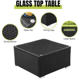 6-Piece Outdoor Conversation Set (Black/Green)