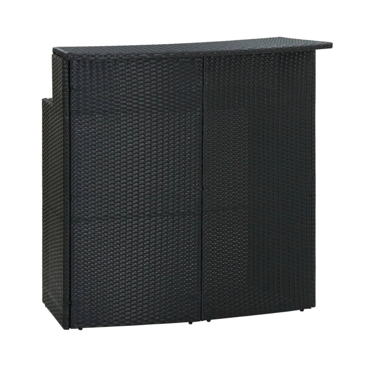 5-Piece Outdoor Rattan Wicker Bar Set with Wicker Top Table