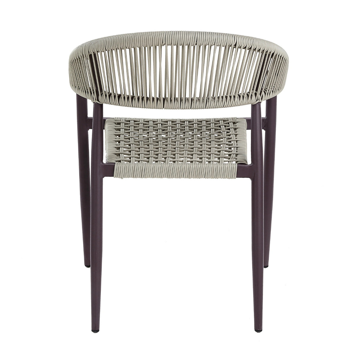 2-Piece Outdoor Rope Patio Dining Chairs