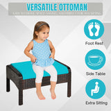 Outdoor Wicker 5-Piece Patio Sofa Set