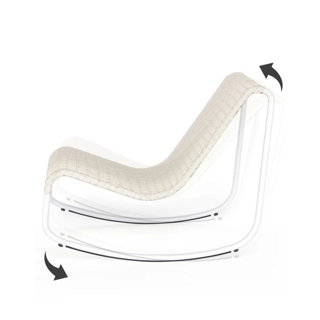 Outdoor Rope Patio Conversation Set with 2 Lounge Chairs & Round Center Table