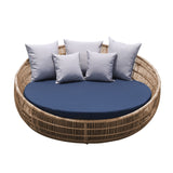 Outdoor Round Beige Rope Daybed Sofa