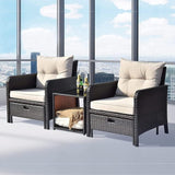 Outdoor 5 Piece Patio Wicker Furniture Set