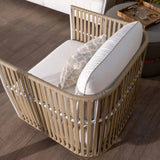 All-Weather Rope 4- Seater Sofa Set With Glass Top Table