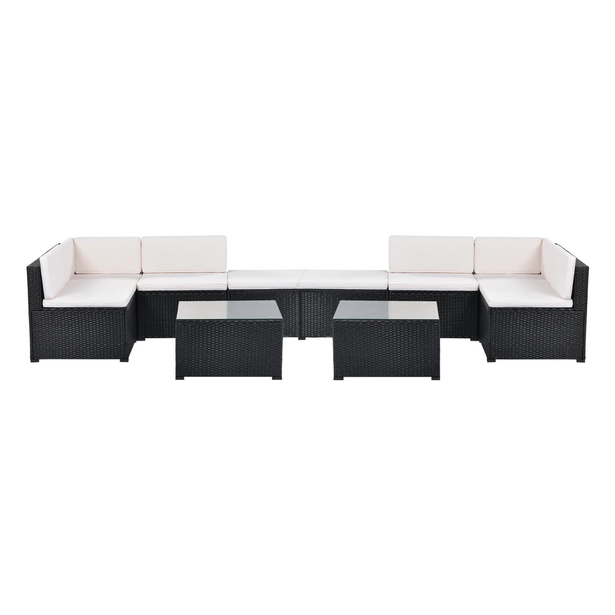 8 Pieces Sectional Wicker Furniture Set