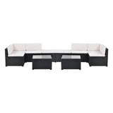 8 Pieces Sectional Wicker Furniture Set