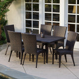 Outdoor All-Weather Resistant Rattan Wicker 7-Piece Dining Set