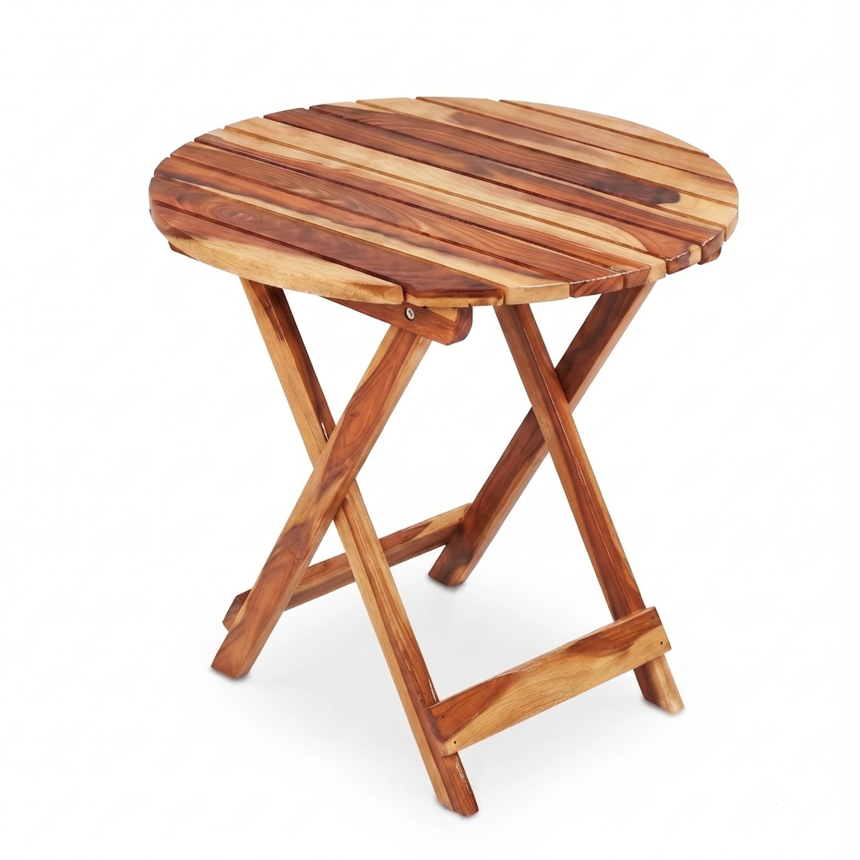 Acacia Wood Foldable Outdoor Bistro Set – 2 Chairs & Round Table