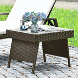 Outdoor Rattan Wicker Foldable Table