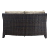 Outdoor Rattan Wicker 1-Piece Loveseat Sofa