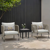 3 Piece Garden Outdoor Rope Patio Set