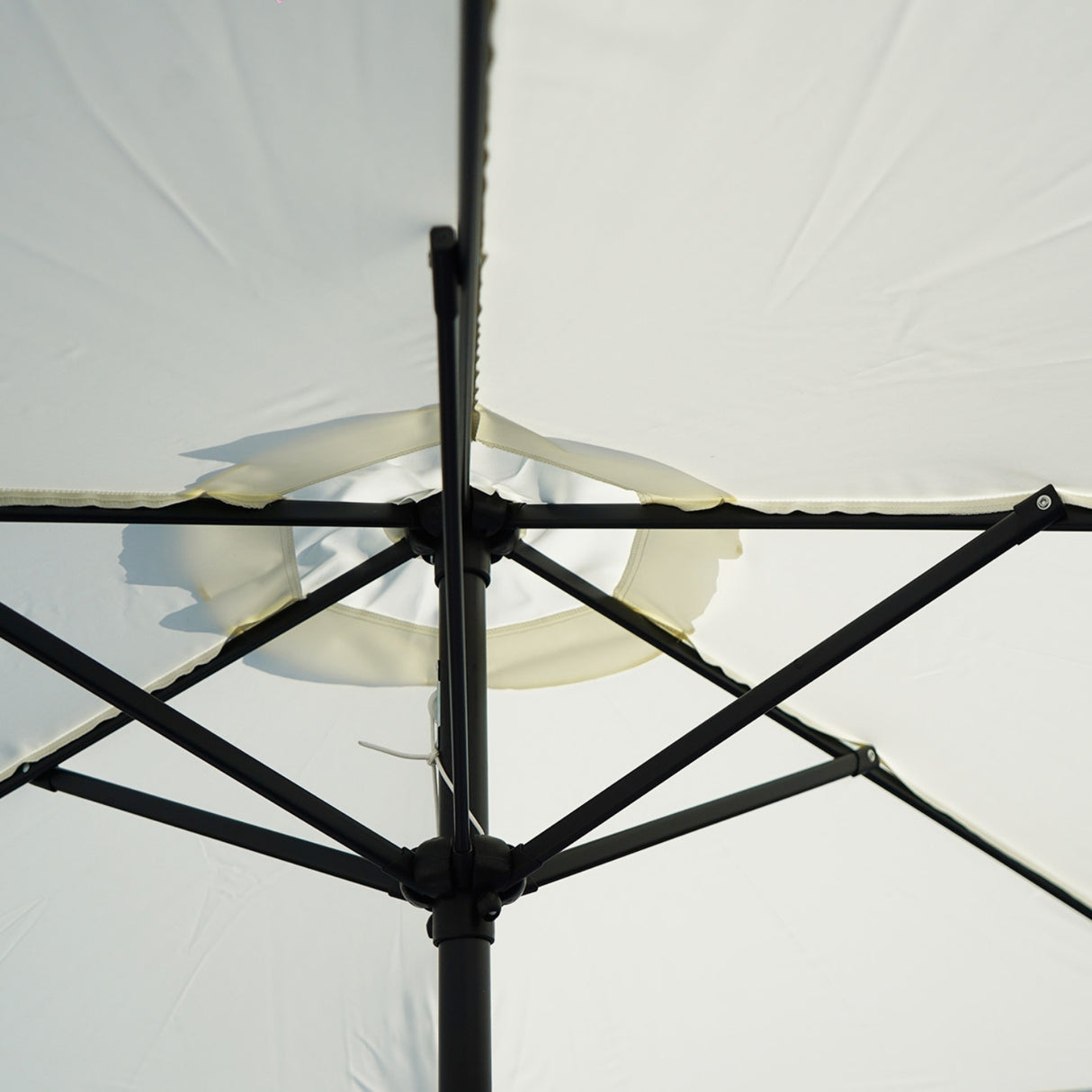9ft White Color Outdoor Patio Umbrella with Centre Pole