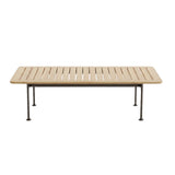 Outdoor Rope Patio Sofa Set with Cushions & Wooden Top Tables
