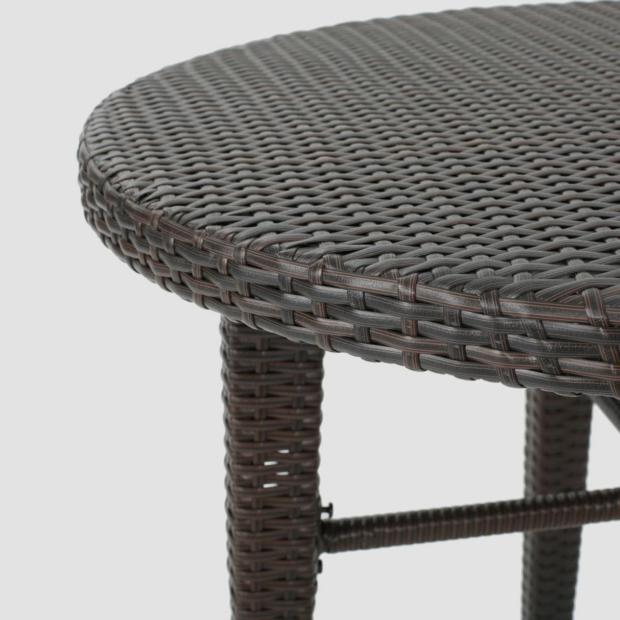 5 Piece Outdoor Wicker Bar Set with High Top Table