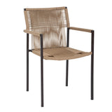 Outdoor Rope 3-Piece Patio Set (Beige)