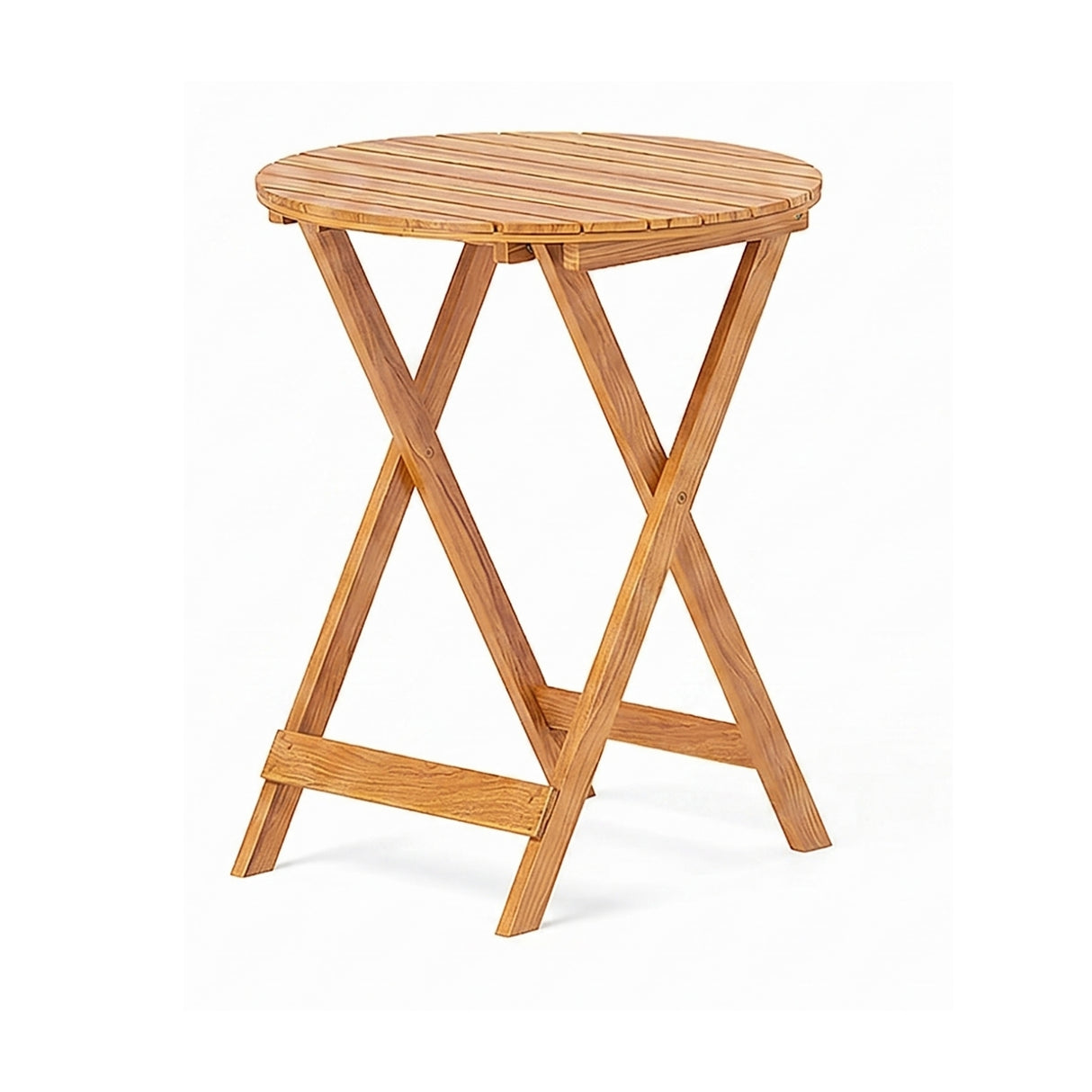 Acacia Wood Foldable Outdoor Bistro Set – 2 Chairs & Round Table