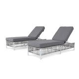 Outdoor Rope Lounge Chairs Set of 2 with Thick Cushions