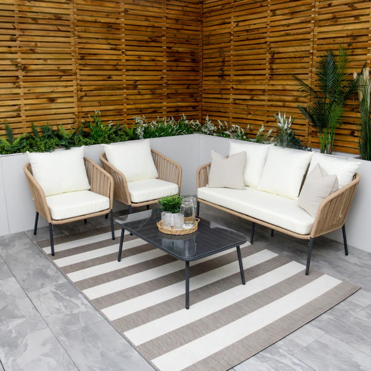 5-Seater Outdoor All-Weather Rope Sofa Set