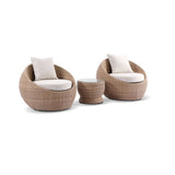 Outdoor Wicker 5-Seater Sofa Set With Glass Top Tables