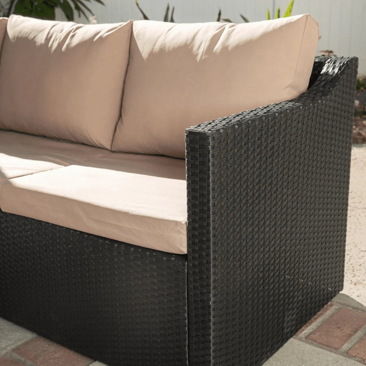 Outdoor All-Weather Rattan Wicker Three Seater Sofa