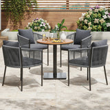 2-Piece Outdoor Rope Patio Dining Chairs