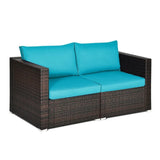 Outdoor All-Weather Rattan Wicker Double Seater Sofa
