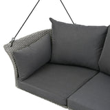 Outdoor Rattan Wicker Hanging Swing Chair with Cushion