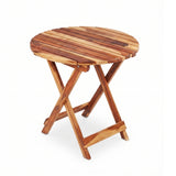 Acacia Wood Foldable Outdoor Bistro Set – 2 Chairs & Round Table