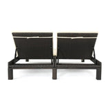 Outdoor All-Weather Rattan Wicker Chaise Lounge Chair Set of 2