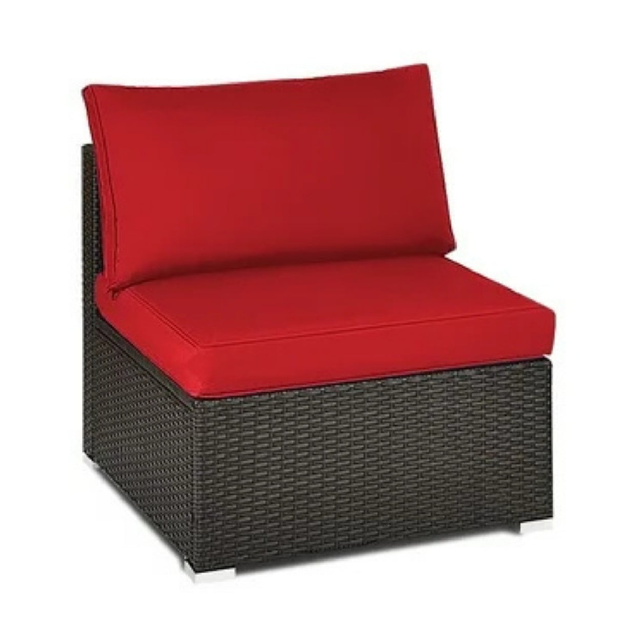 2-Piece Outdoor Wicker Armless Sofa