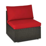 2-Piece Outdoor Wicker Armless Sofa
