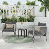 3 Piece Garden Outdoor Rope Patio Set
