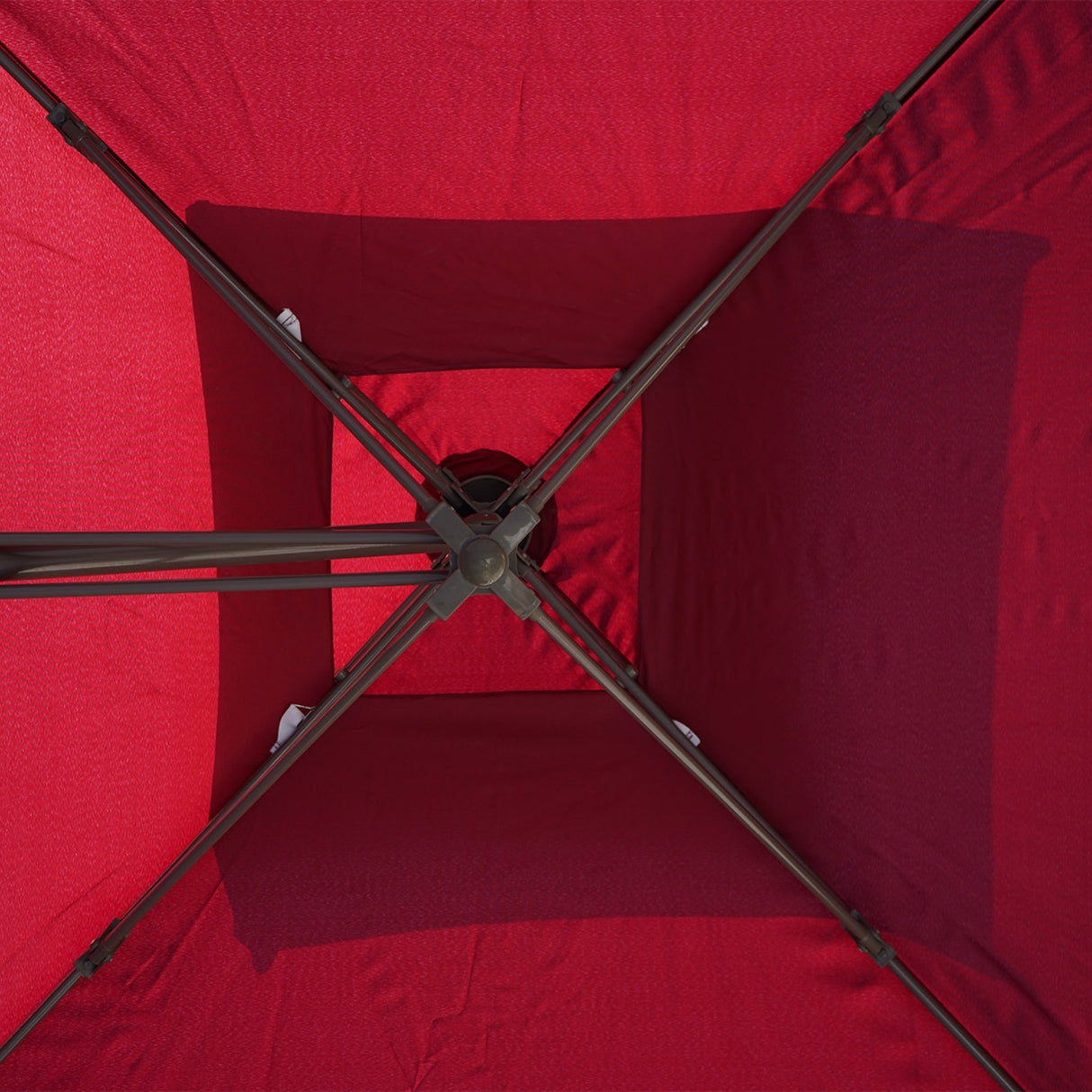 10ft Side Pole Square Shape Outdoor Umbrella With Marble Base (Red)