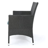 2-Piece Outdoor Rattan Wicker Loveseat Sofa